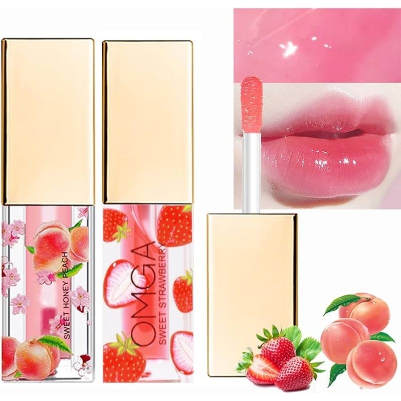 Fruit Lip Care Lip Tint Lip Oil Peach Stawberry Color Changing ...