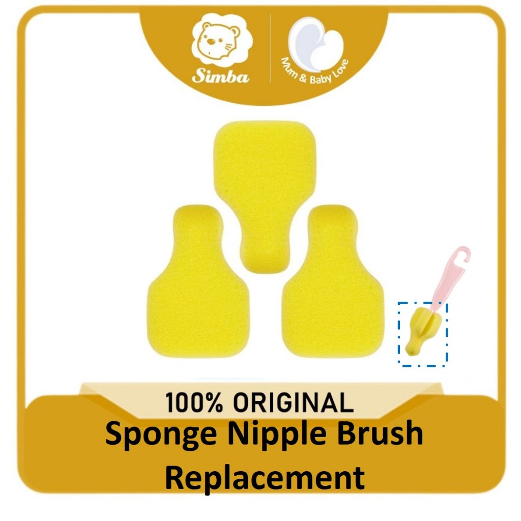 Simba Sponge Nipple Brush Replacement (3 pcs) | Shopee Malaysia