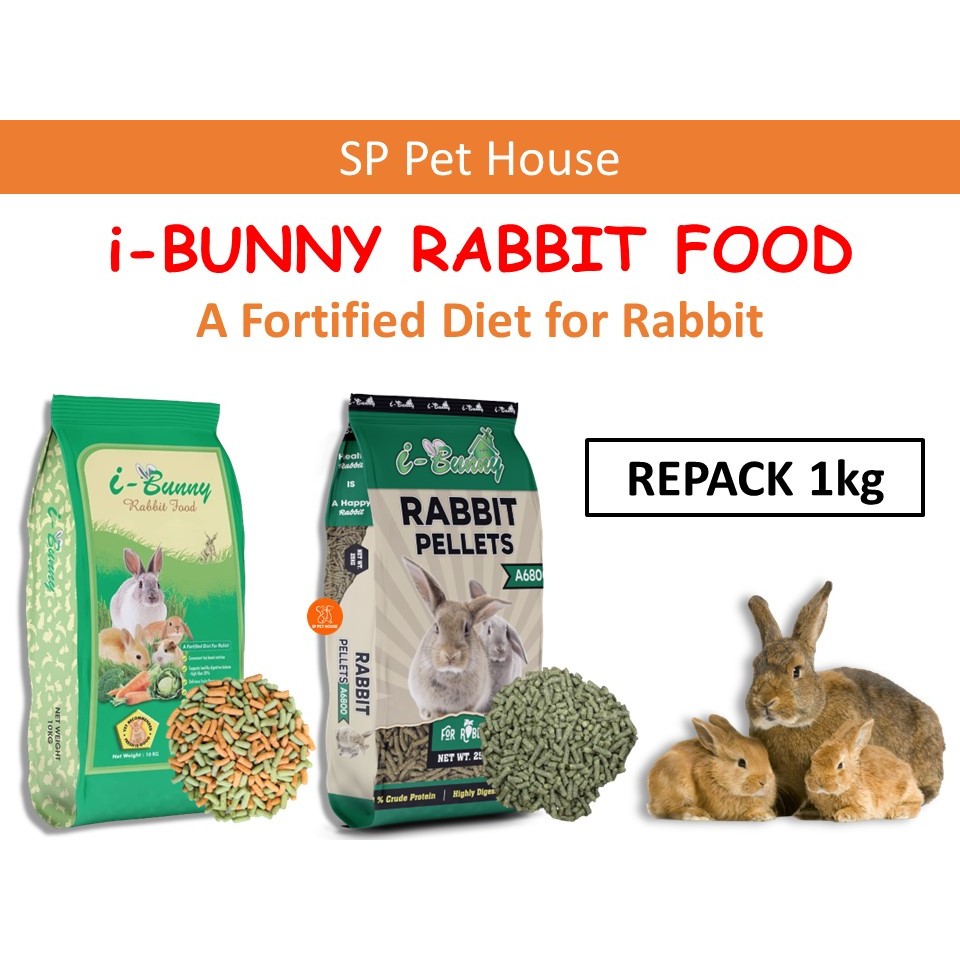 *REPACK 1KG* [100% ORIGINAL] i-Bunny Rabbit Food Carrot Alfalfa / Sweet ...
