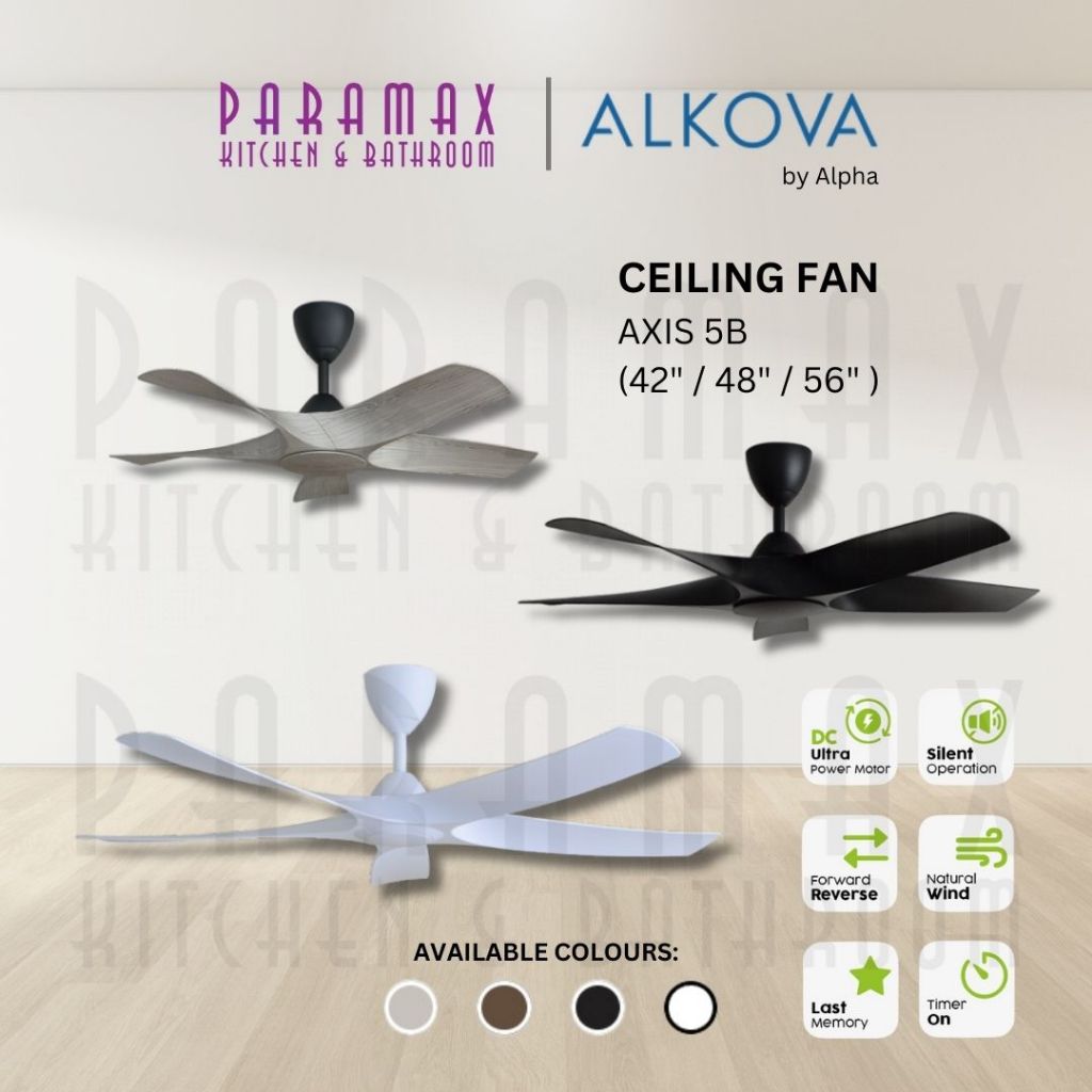 ALPHA Alkova Axis DC Motor Ceiling Fan 5 Blades (42