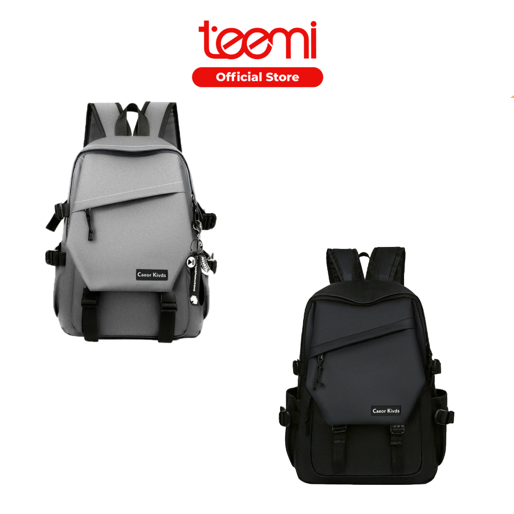 TEEMI 45cm Unisex Plain Outdoor Backpack Spacious Compartment Water Resistant School Bag Beg Sekolah College Student Shopee Malaysia