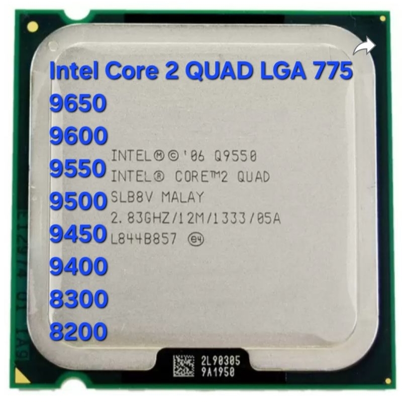 Intel Core 2 Quad / Quad Core Processor Q9550, Q9450, 9400, 8400, 8300 ...