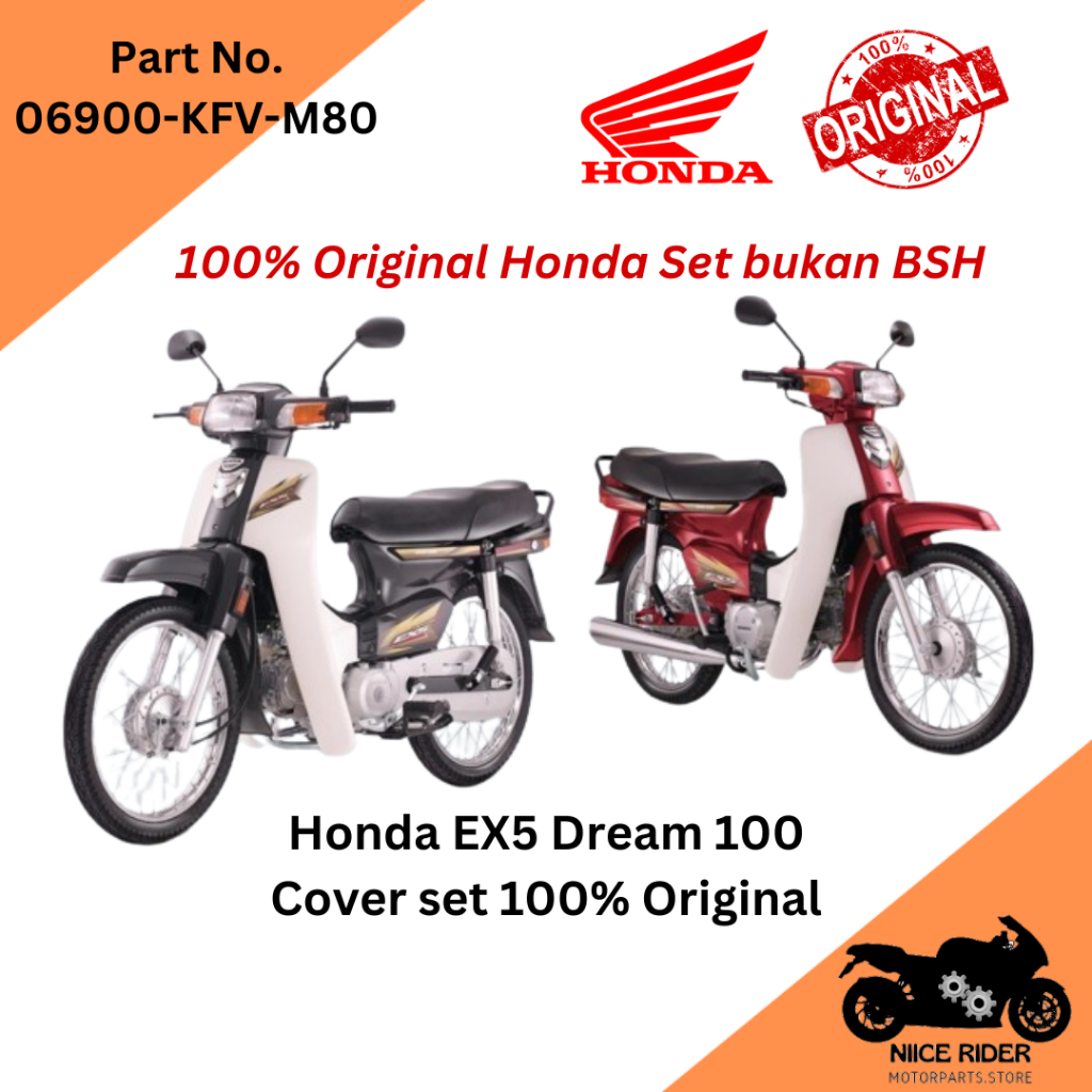Honda EX5 dream 100 cover set 100% original honda set 06900-KVF-M80 ...