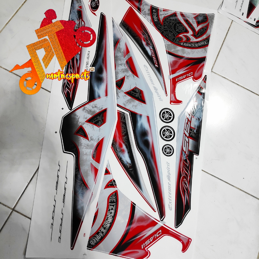 Yamaha LC135 Sticker Batik New Moritaka UV Body stripe LC 135 New V2 V3 ...