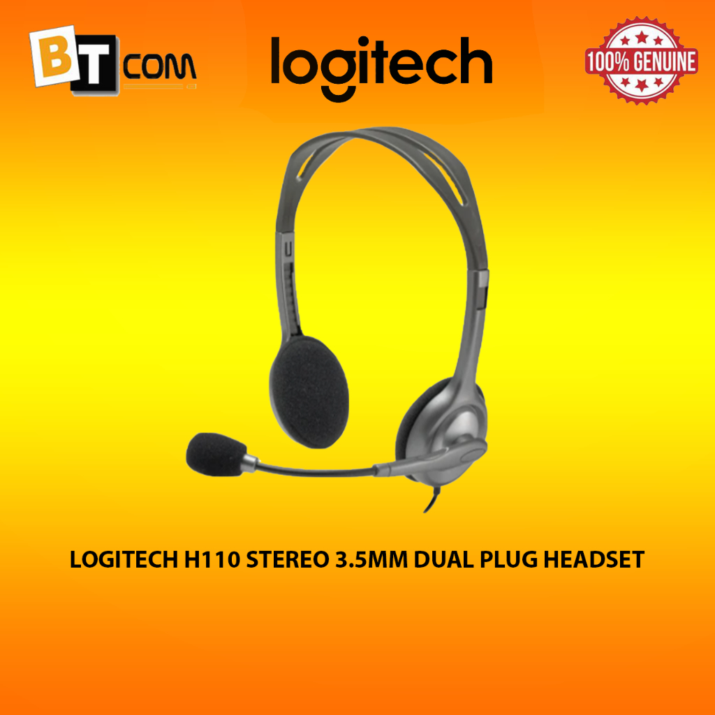 Logitech H110 Stereo 3.5mm dual plug Headset 981-000459 | Shopee Malaysia