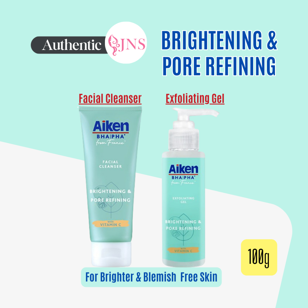 Aiken Bha Pha Brightening & Pore Refining Facial Cleanser & Bright Pore ...