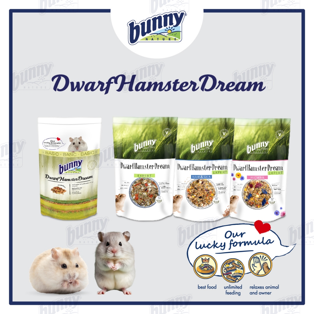 𝐁𝐮𝐧𝐧𝐲𝐍𝐚𝐭𝐮𝐫𝐞 ] DWARF HAMSTER DREAM 500G Hamster Complete Food No  Extrudate No Pellet 仓鼠饲料 Makanan Hamster | Shopee Malaysia