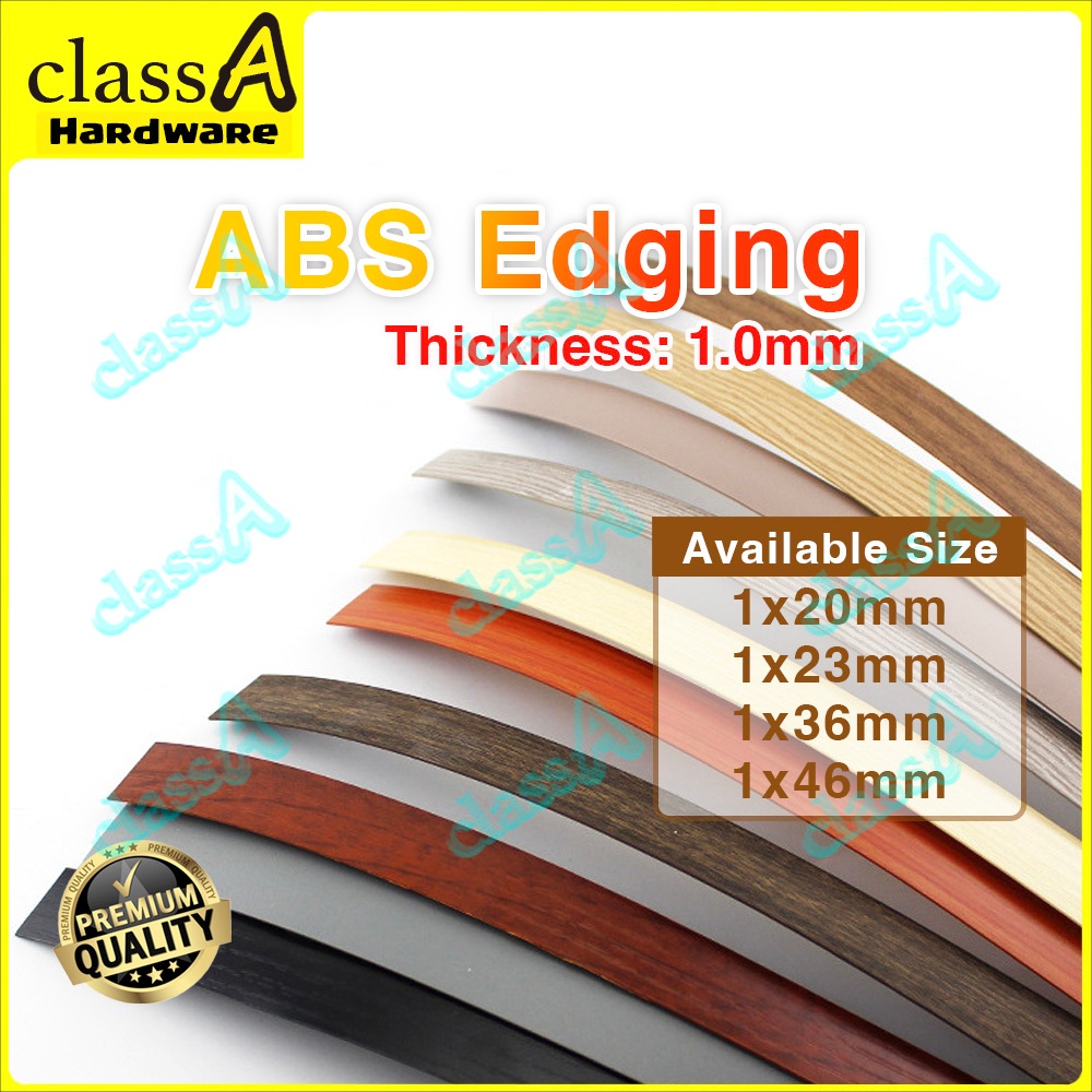 ClassAHW White Black ABS Edging Banding for Wood Plywood MDF Sisi Papan