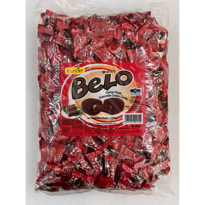 1.05kg 300pcs Frontier Euro Brand Belo Center Filled Chocolate Chewy ...