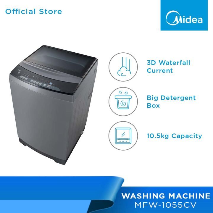 MIDEA 10.5KG FULLY AUTO WASHING MACHINE MFW1055CV (10.5KG) Shopee Malaysia