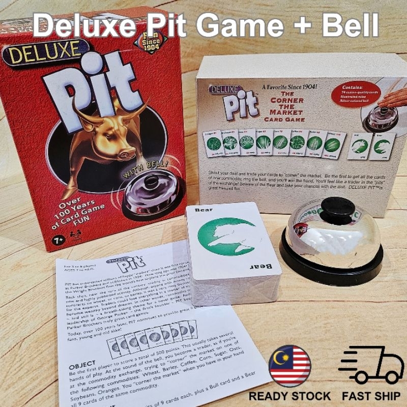 Pit game with bell card games family game party games for kids