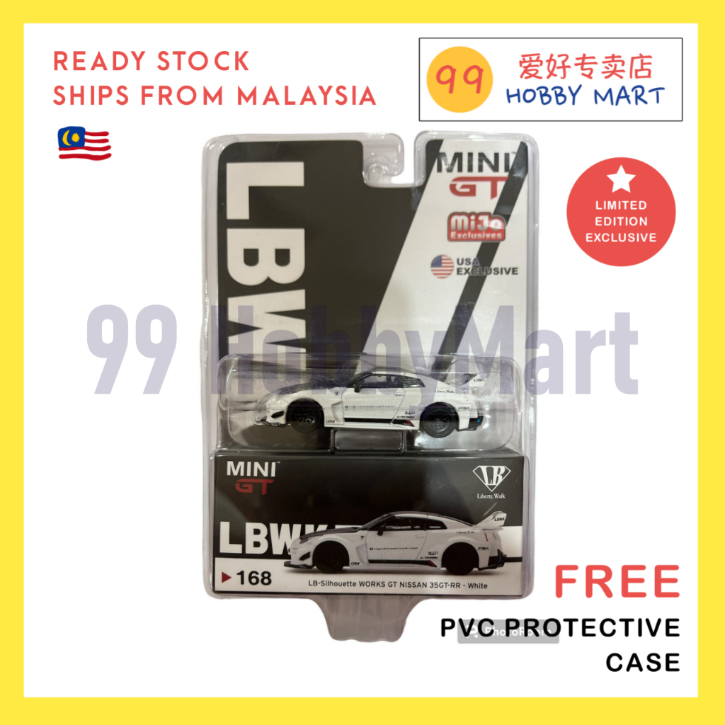 Mini GT 168 Nissan GTR GT-R R35 LB Silhouette Works 35GT-RR White ...