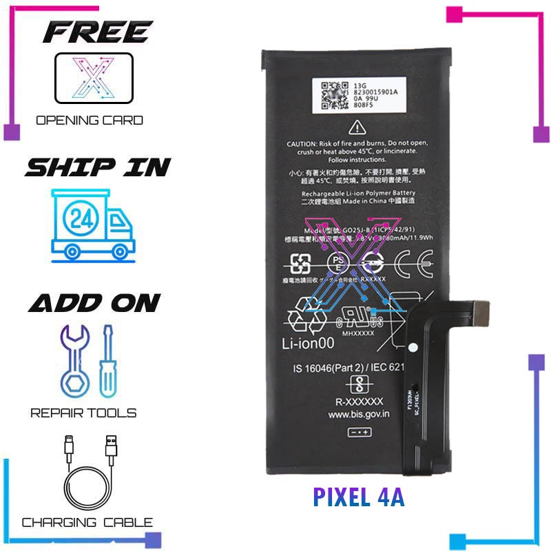 Batería G025J-B para Google Pixel 4A 4G De 3080mAh