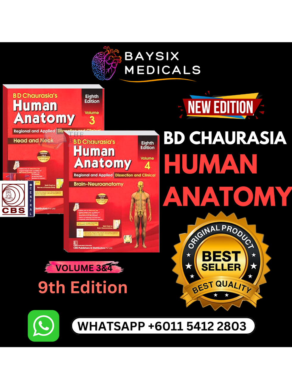 BD Chaurasia Human Anatomy 4 Volume Set ( Vol 3 & 4) : 9th Ed (2023 ...