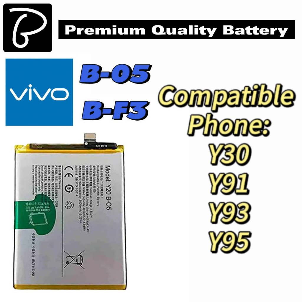 Premium Original Quality Vivo B-05 B-F3 Y30 Y91 Y93 Y95 5000mAh 4030mAh ...