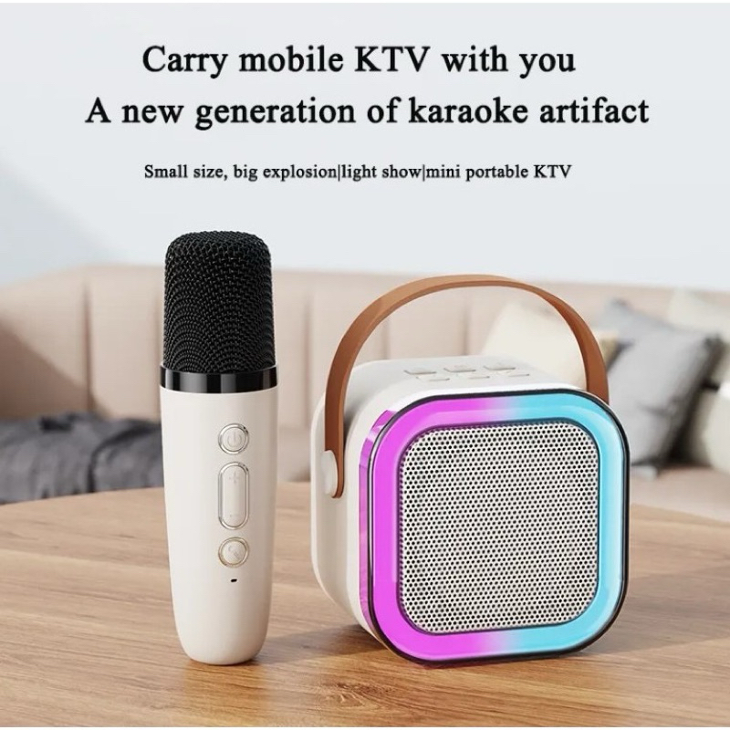 Wireless Karaoke Speaker With Karaoke Bluetooth Microphone K12 Home KTV ...