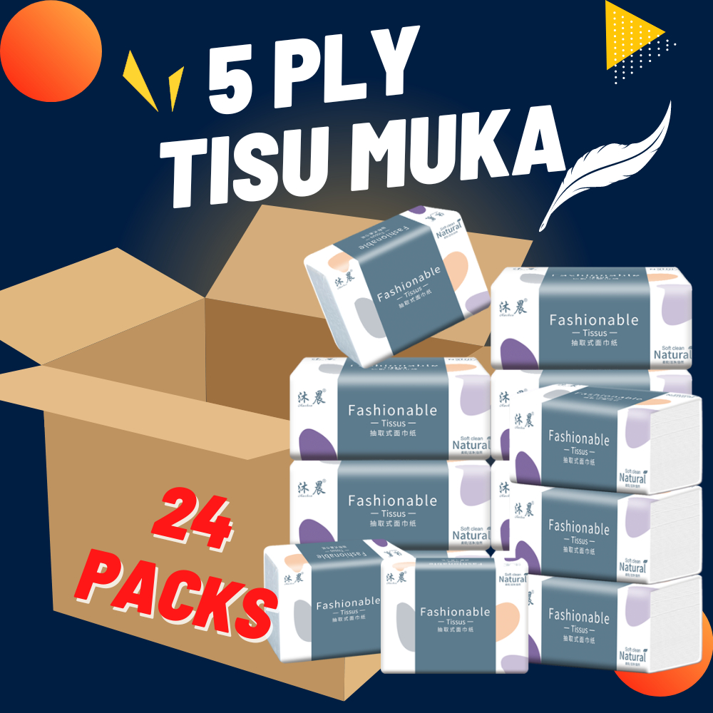 [Carton Deal] 14/24 Packs 44 Pulls 5 Ply 220 Pcs Tebal Tisu Bayi Tisu ...