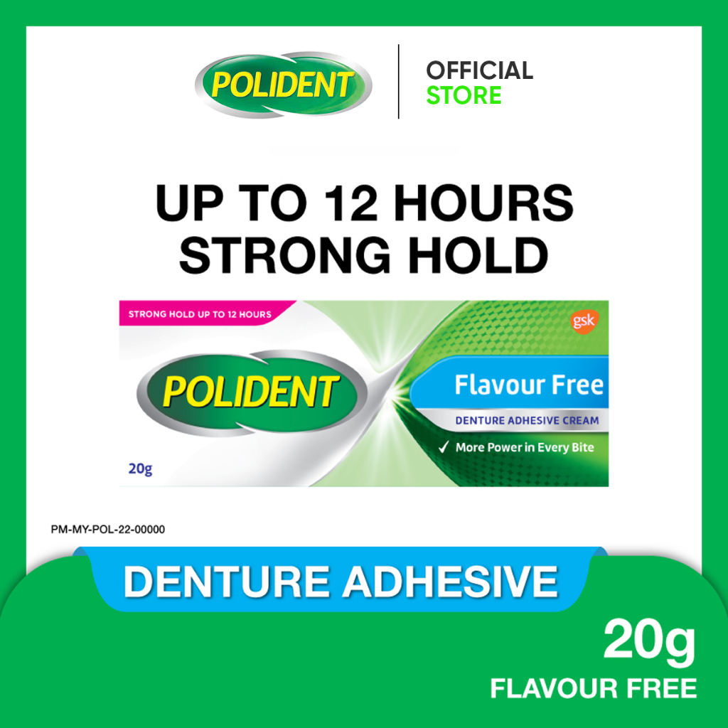 Polident Denture Adhesive Teeth Fixative - Flavor Free (20g) | Shopee ...