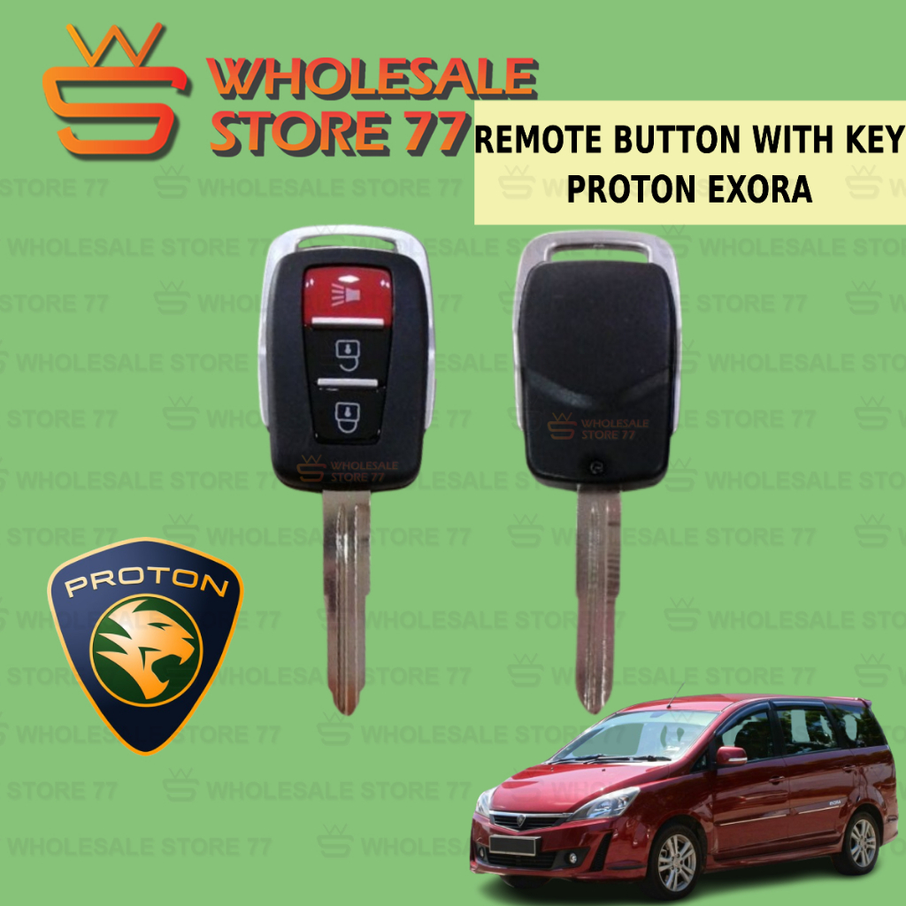 ORIGINAL Proton Exora Remote Case Key Shell Replacement with 3 Buttons