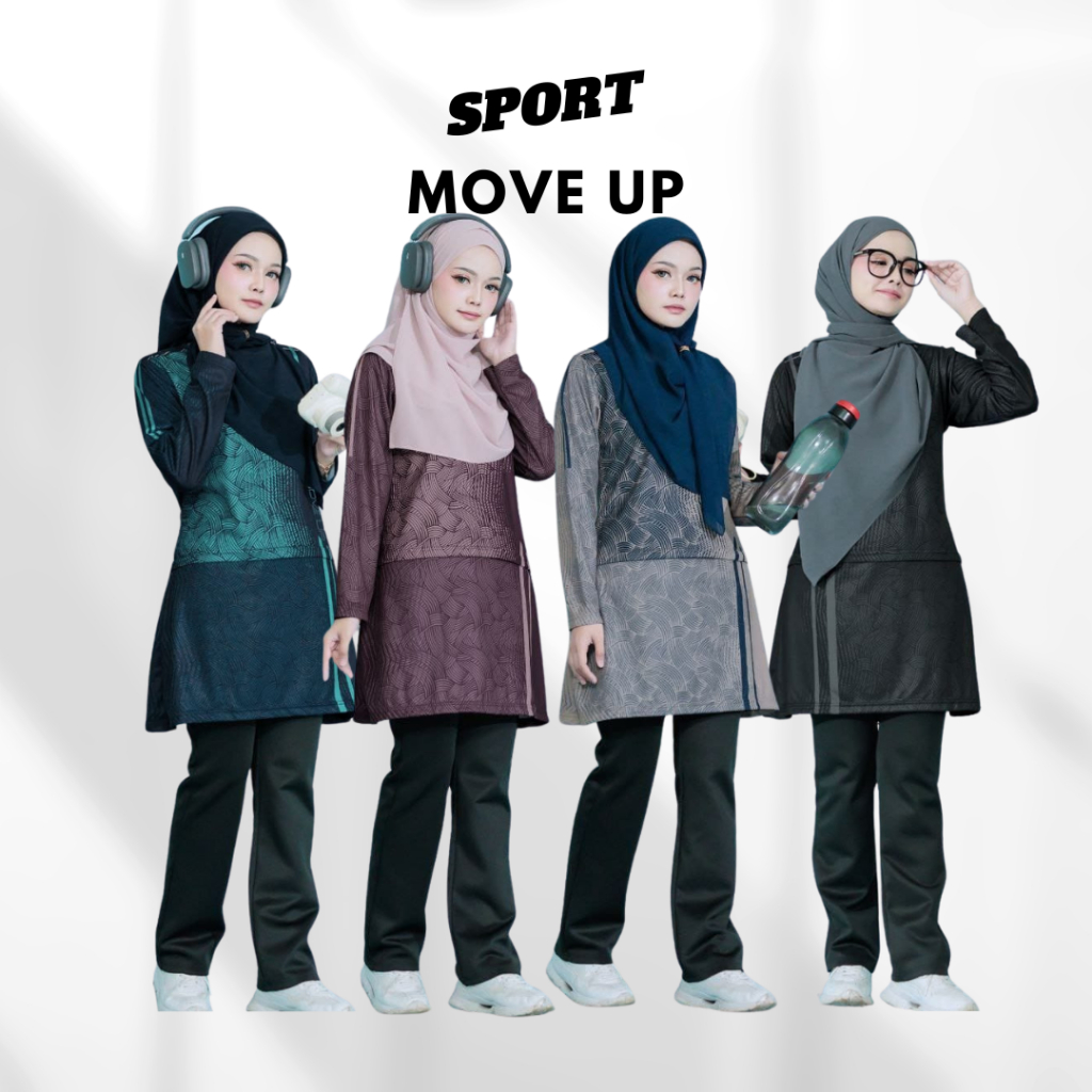 Tshirt Jersey Muslimah Sport Move Up by Humaira Design | Baju Sukan ...