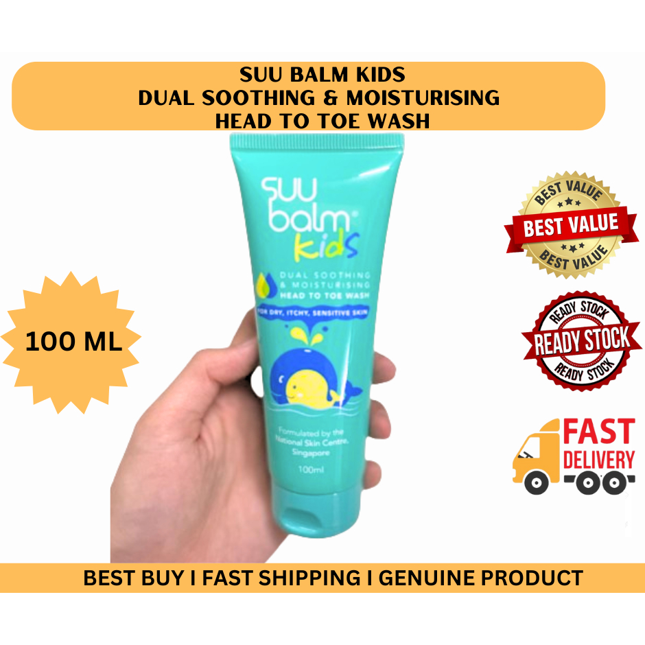 SUU BALM KIDS DUAL SOOTHING & MOISTURISING HEAD TO TOE WASH 100 ML ...