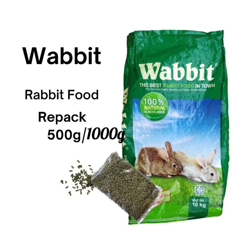 Wabbit 100% Alfalfa Rabbit/Guinea pig food (Repack)Makanan Arnab ...