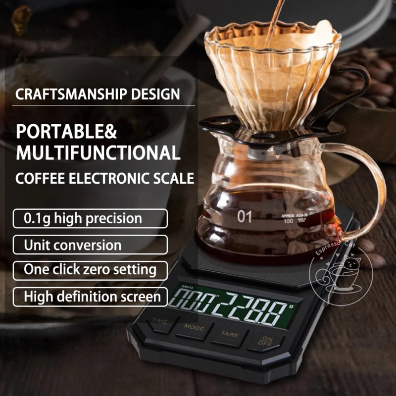 Portable Mini Digital coffee scale weighing scale with timer Pocket ...