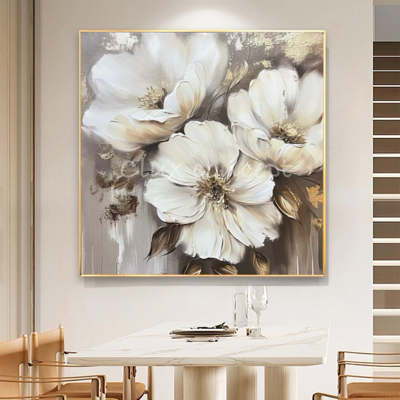Premium AI Image | Luxury floral frame wall golden white background