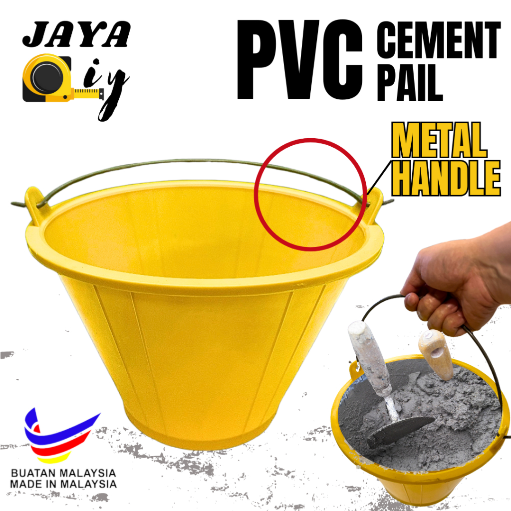 Cement Pail With Steel Handle / Baldi Simen Kuning / 灰桶 local product ...