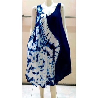 Umbrella Style Batic Dress With Tie & Dye Design/ Pakaian Batik Gaya