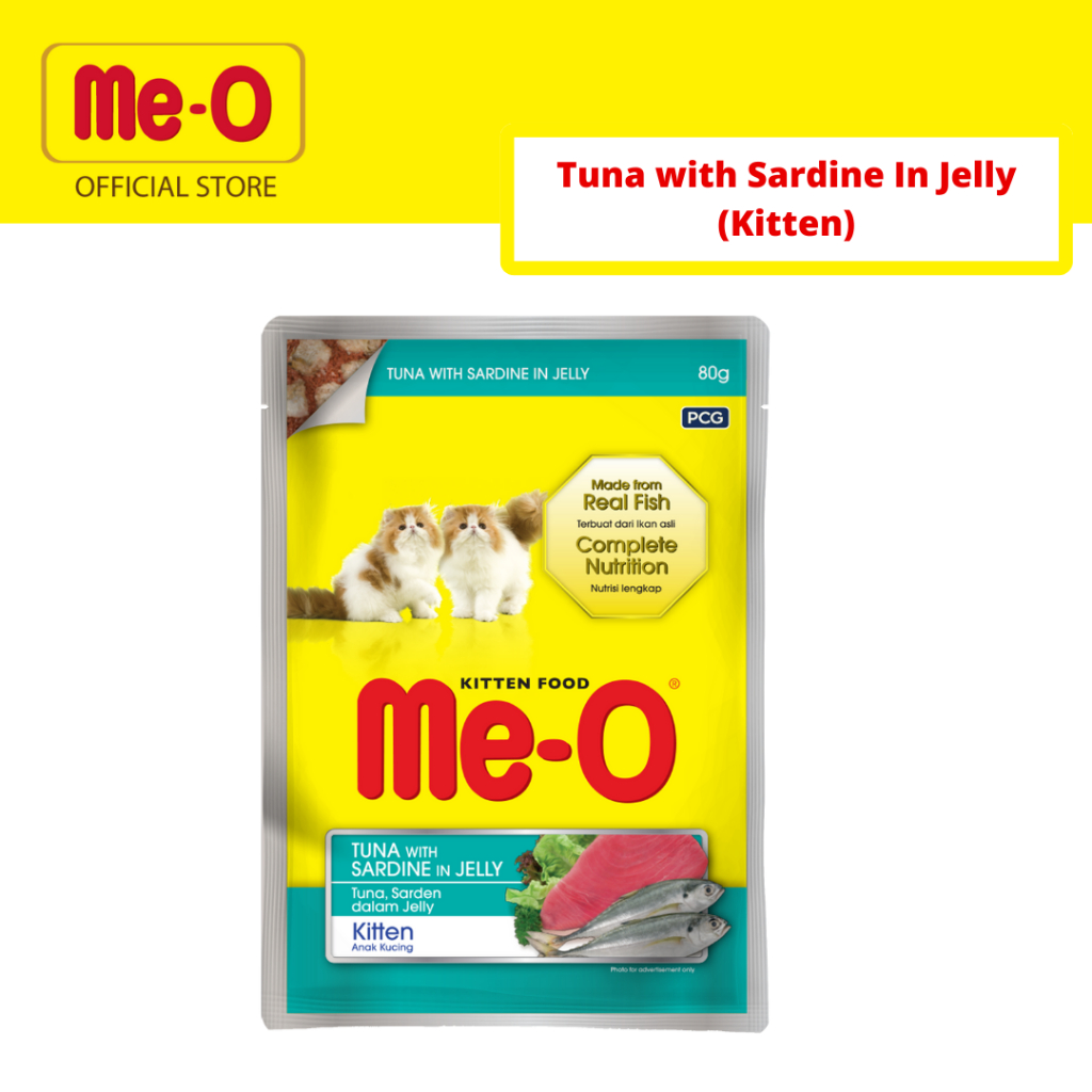 MeO Kitten Pouch Tuna with Sardine in Jelly 80g Shopee Malaysia