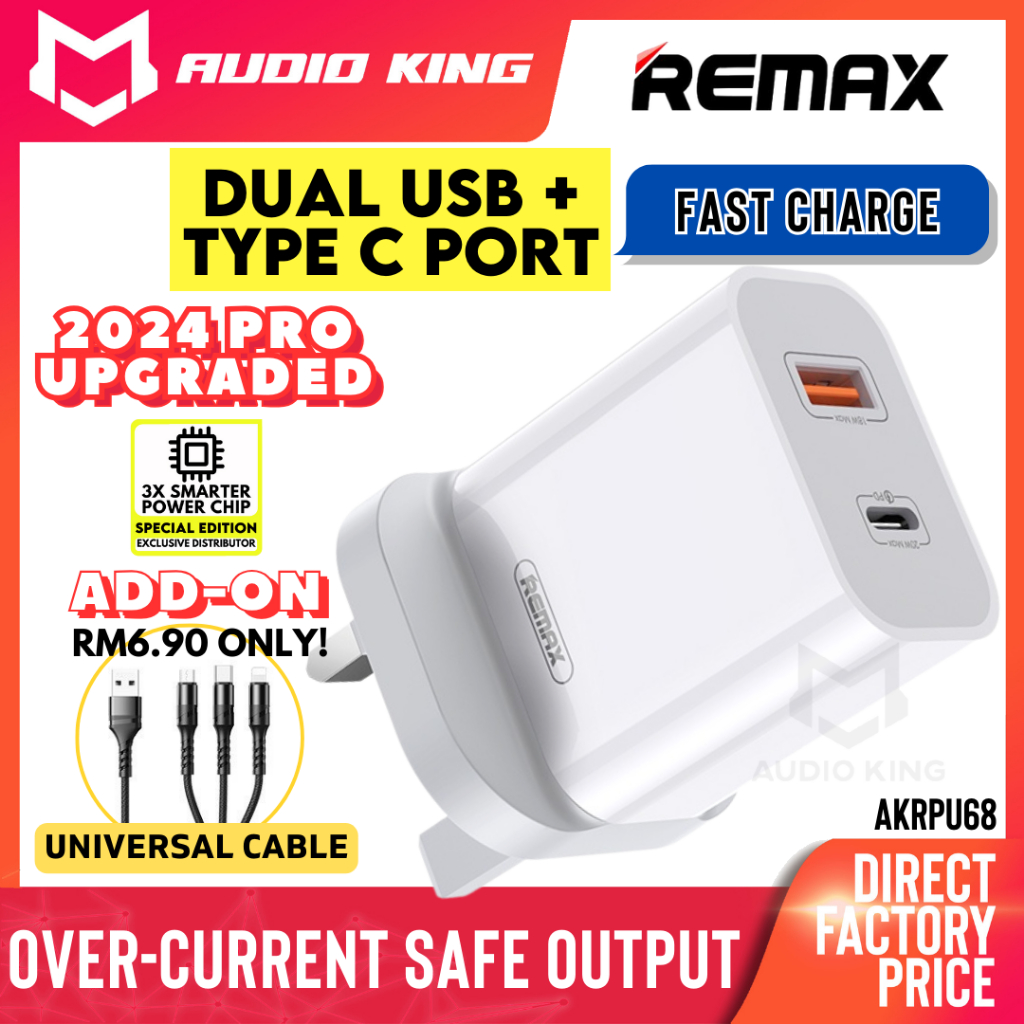 REMAX Android Charger 20W Fast Charging Adapter With USB Type C Port ...