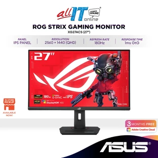 ASUS ROG Strix XG27ACS 27" 2K QHD 180Hz Gaming Monitor | Fast IPS | G-Sync Compatible | AMD FreeSync | USB-C | HDR400