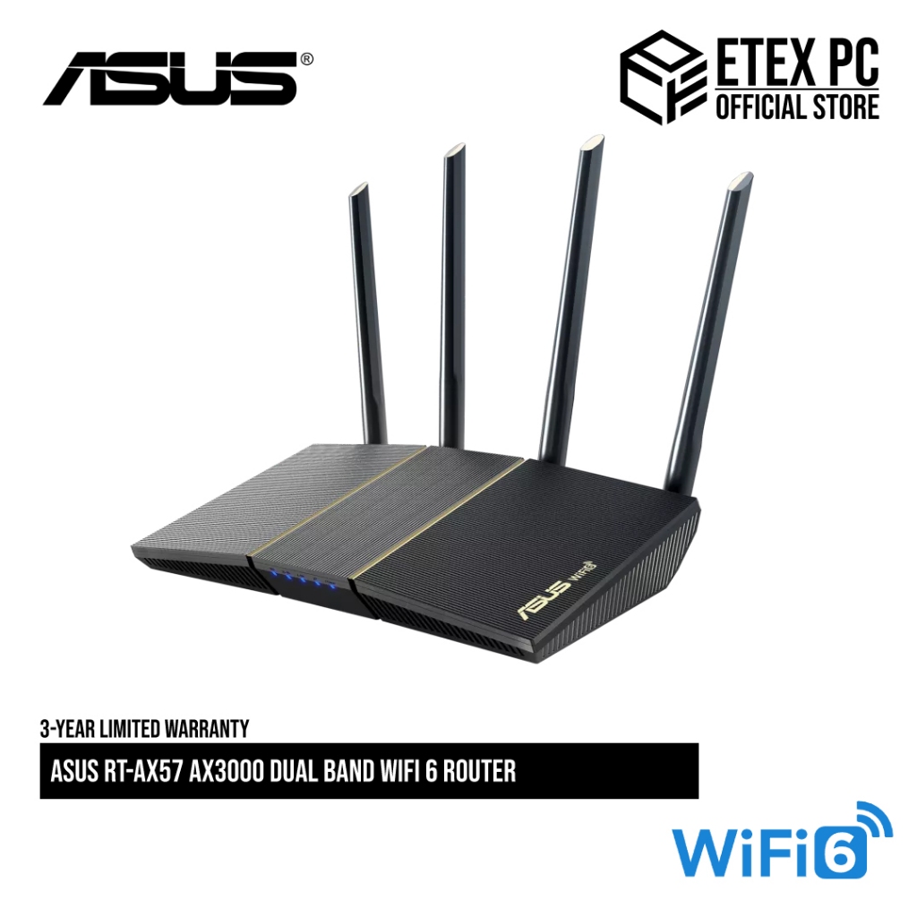 ASUS RT-AX57 AX3000 Dual Band WiFi 6 Router # RT-AX57 | Shopee Malaysia