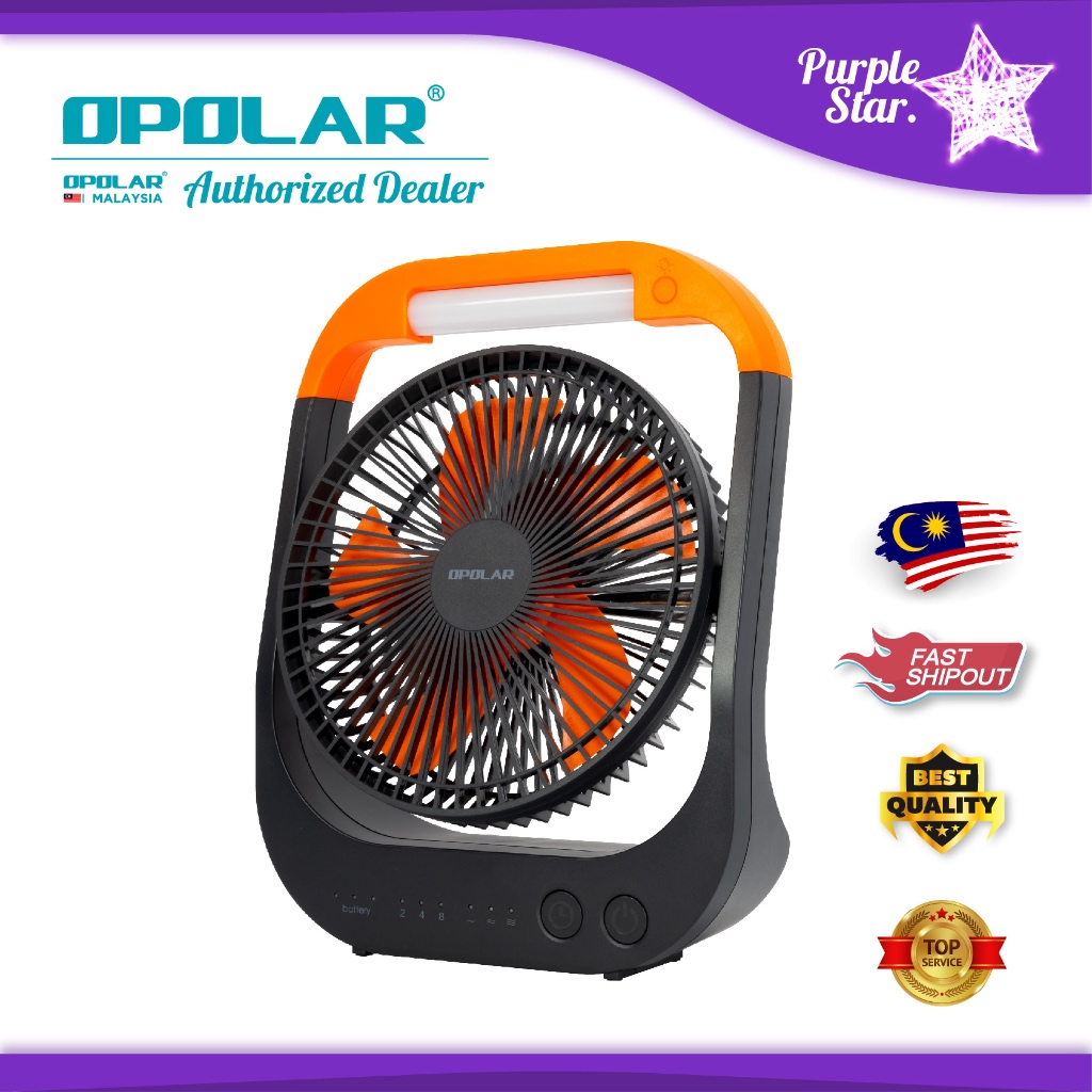 Opolar Big Rechargeable Desk Fan 8 Inch With LED Light (20000mAh/8 ...