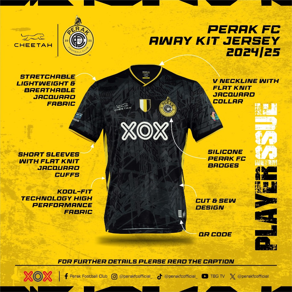 Perak FC Merchandise PFC Away Jersey Player Issue Season 2024/25 ...