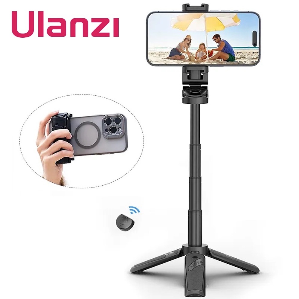 Ulanzi Jj02 Extendable Tripod Selfie Stick Phone Grip With Bluetooth