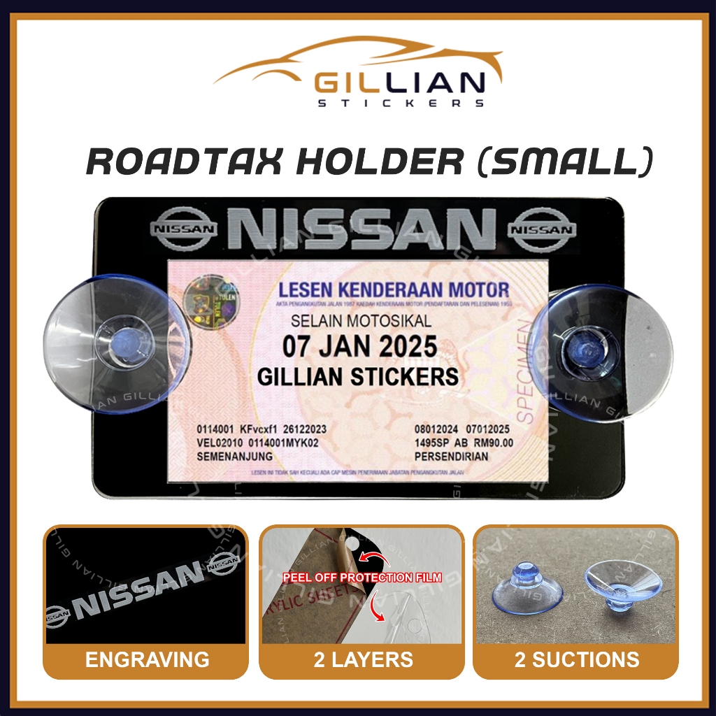 Nissan Old Roadtax Holder Car Small Size Sticker Pemegang Kereta Rotax ...