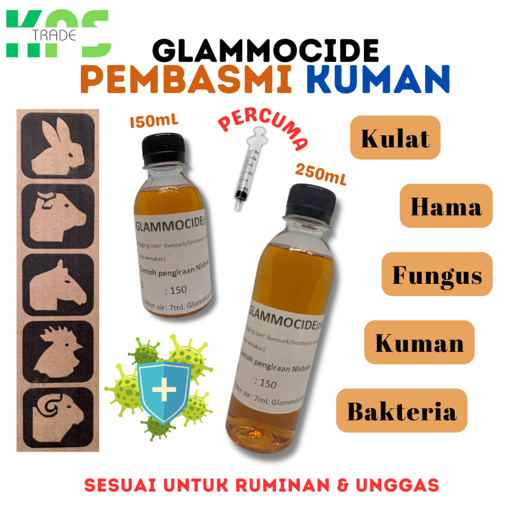 Pembasmi Kuman Sangkar GLAMMOCIDE Pet Disinfectant Cage Rabbit Arnab