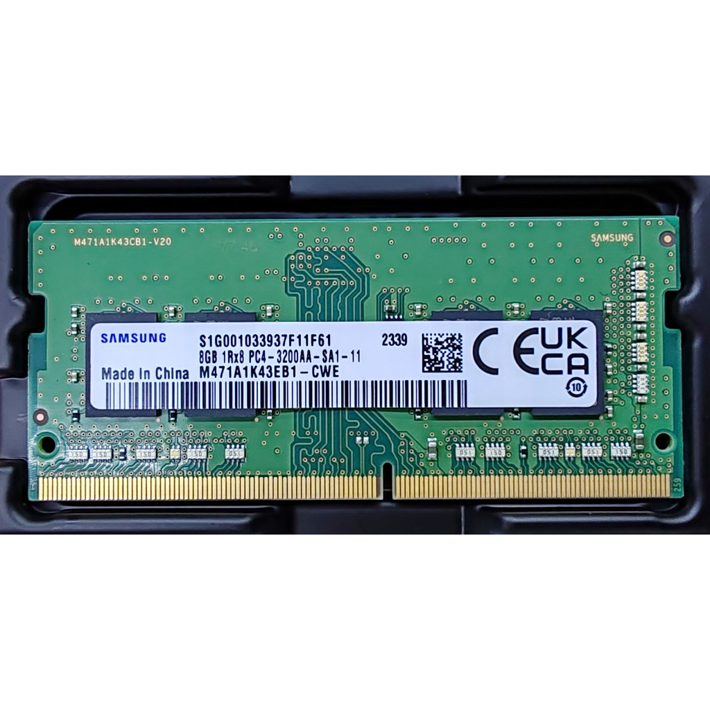 SAMSUNG - 8GB DDR4 PC-3200Mhz NOTEBOOK RAM - 1Rx8 (8 Chips) / 1Rx16 (4 ...