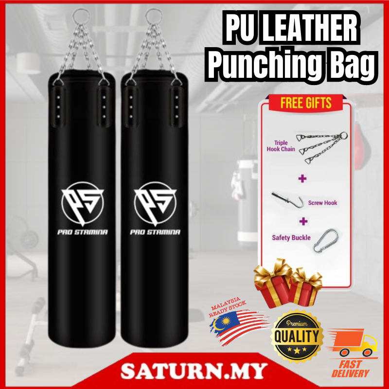 Unfilled Heavy Punching Bag With Chain - MMA Training Bag For Muay Thai & Kickboxing Practice
