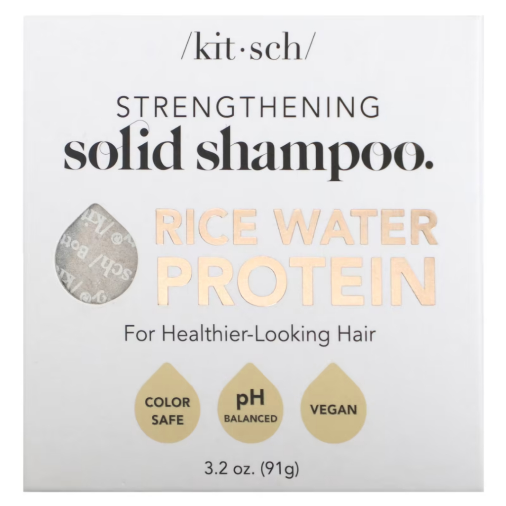Kitsch, Strengthening Solid Shampoo Bar, Rice Water Protein, White Tea ...
