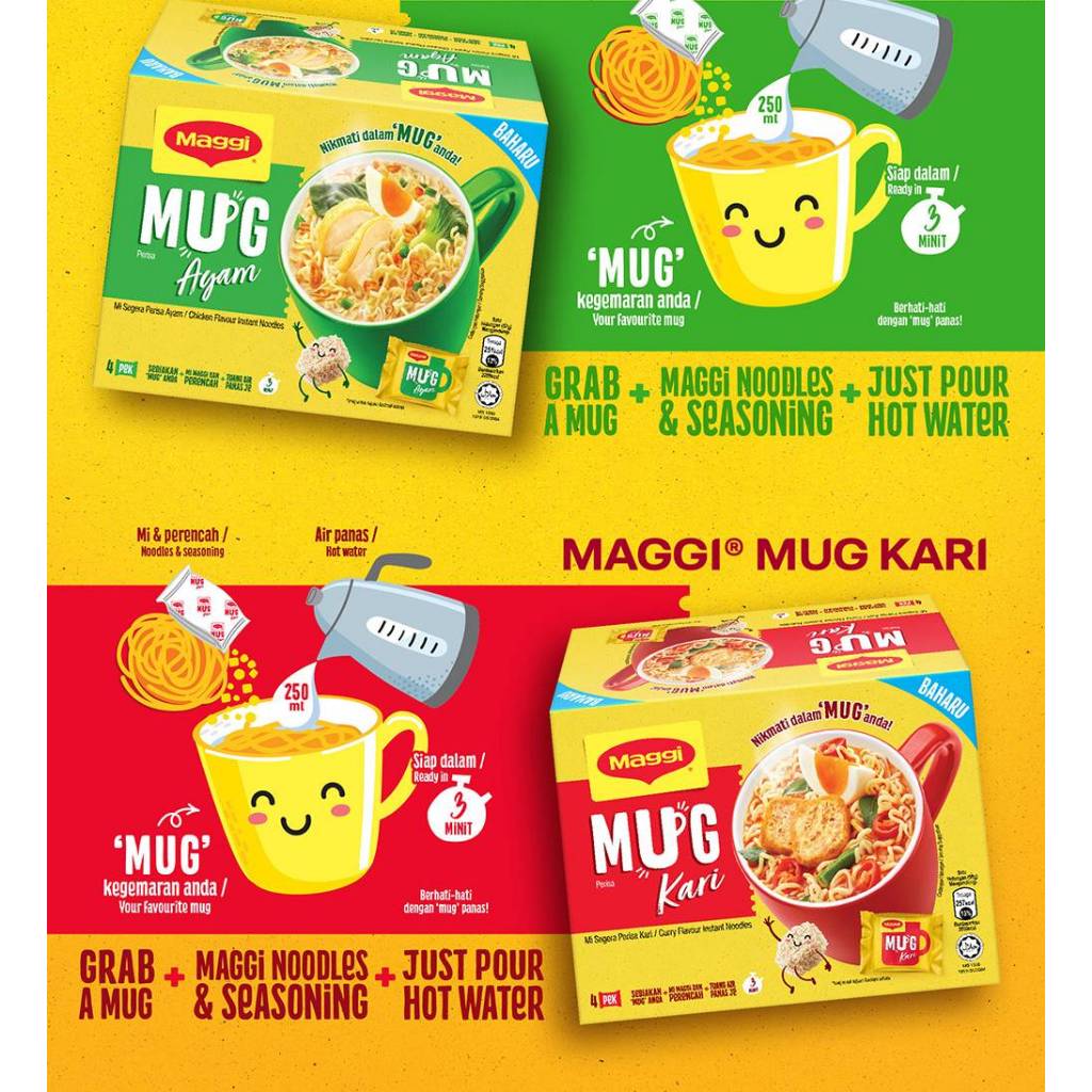 Maggi Mug Instant Mug Noodles Maggi (No free Mug) | Shopee Malaysia