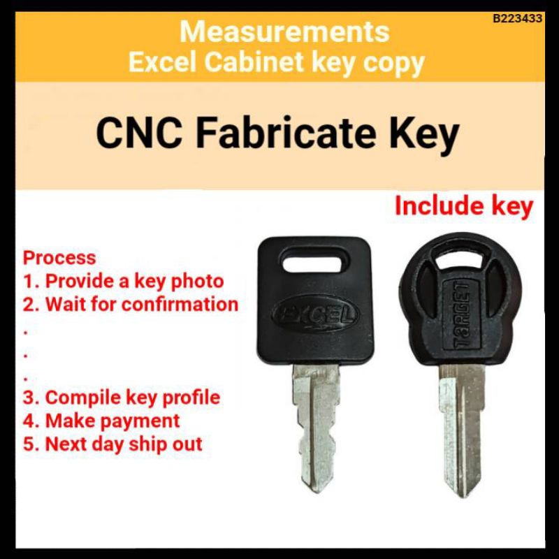 excel Cabinet key copy duplicate | Shopee Malaysia