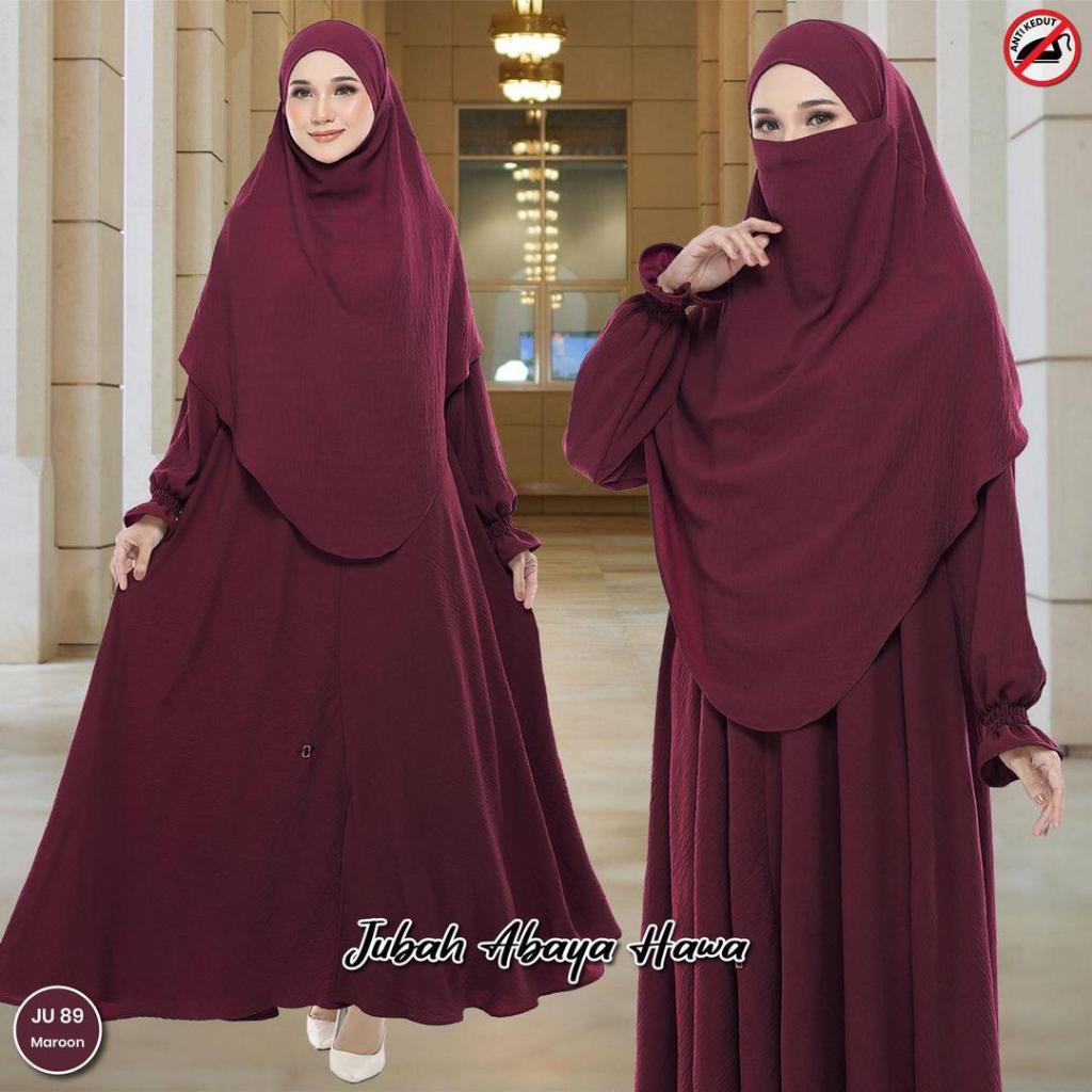 Jubah Abaya Jubah Mekah Ironless dress Muslimah Full Tudung Sedondon ...