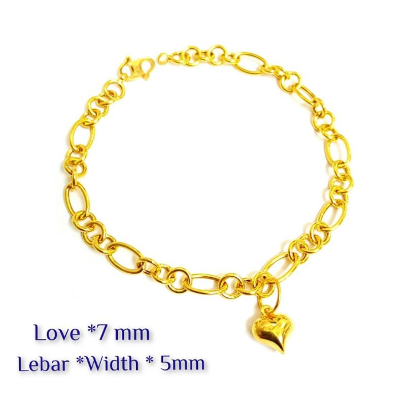 🌈 Exclusive Paper Clip Bracelet.Gelang Tangan Paper Clip Emas 916🌈