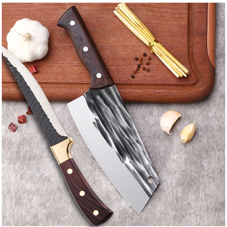 Pisau Dapur Knife Carbon Steel Full Tang Vegetable Meat Chopping Viking ...