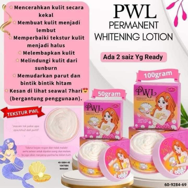 PWL PERMENANT LOTION WHITENING ORIGINAL HQ | Shopee Malaysia