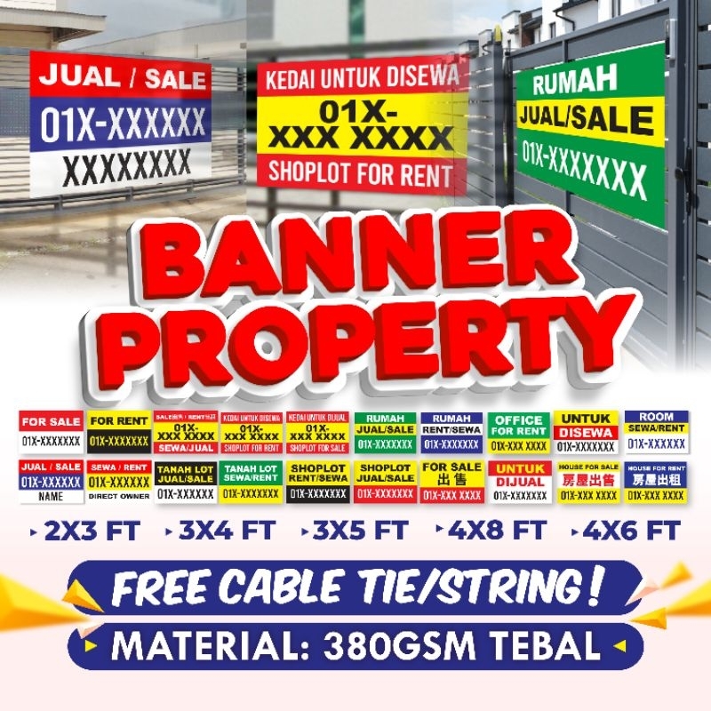 BANNER PROPERTY | BANNER PRINTING | BANNER FOR RENT AND SALE | BANNER ...