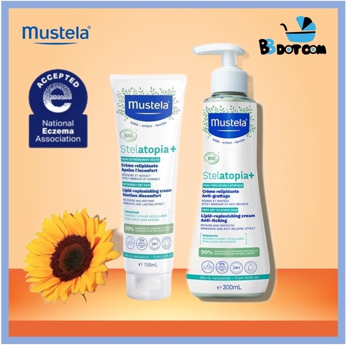 Mustela Eczema Prone Skin Stelatopia+ Lipid Replenishing Cream | Shopee ...